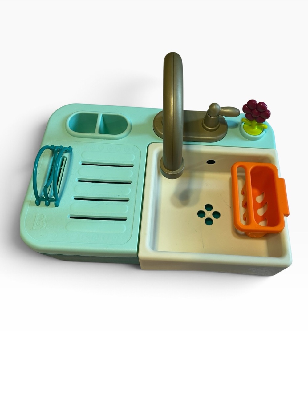 B. toys Pretend Play Kitchen Sink Aqua Orange Kids Toy